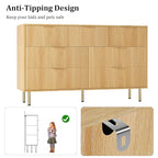 GarveeHome 7 Drawers Dresser for Bedroom, Fluted Dresser Chest of Drawers with Handle, Wood Modern Dressers for Closet, Bedroom Furniture Storage Organizer for Living Room, Hallway