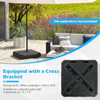 Giantex Fillable Offset Patio Umbrella Base - Heavy Duty HDPE Cantilever Umbrella Stand, 176lbs Water & Sand Weight Capacity, Pole Holder for Outdoor, Deck, Backyard, Garden, Market