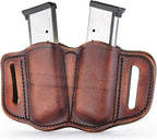 1791 Gunleather Mag Holster 2.1 - Double Mag Pouch for Single Stack Magazines, OWB Magazine Pouch for Belts
