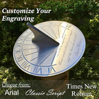 Retiremement Gift Sundial Custom Engraved - Unqiue for Your Location Retiremement Gift for Men or Women - 65th Birthday Celebration Gift - Gift for Collegue, Friend or Family (6 inch)