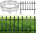 ARIFARO Metal Garden Fence 18" H x 22" W (5 Pack, Length 9.16 ft) Decorative Fencing, No Dig Border Fencing for Outdoor Patio Yard Flower Bed Animal Barrier