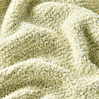 CozeCube Super Soft Fullfy Microfiber Reversible Knitted Blankets, Warm Cozy Fuzzy Plush Throw, Sage Green and White Melange Throw Blanket for Couch Bed Sofa, 60" x 80"