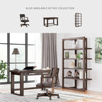 Signature Design by Ashley Breckington Contemporary Wood Framed 76" Bookcase with 4 Shelves, Dark Brown