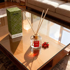 Reed Diffuser Set - 3.38 fl oz Red Berries Premium Scented Oil with Preserved Baby's Breath & Cotton 6 Sticks | Long-Lasting Aromatherapy for Home, Bedroom, Bathroom, Office Home Decor