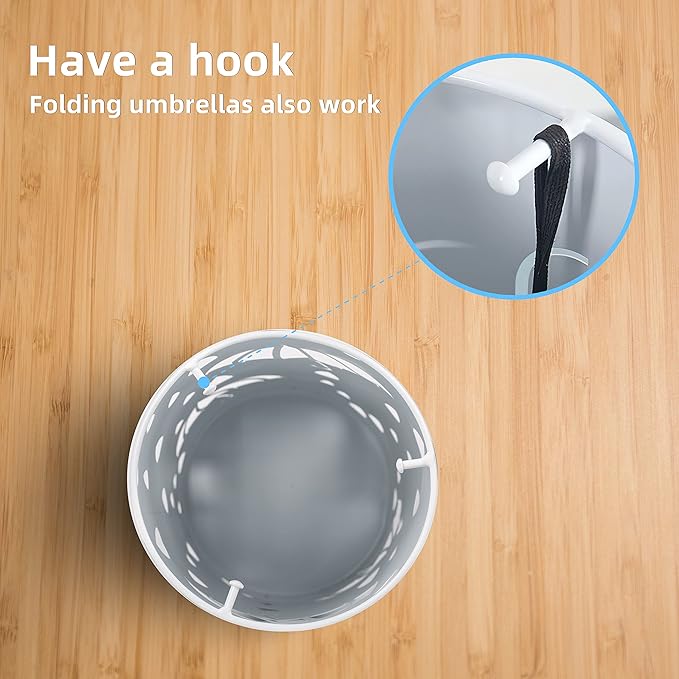 Umbrella Stand Rack for Entryway, Freestanding Round Metal Umbrella Holder, Rain Collection Umbrella Organizer Bin for for Can Walking Stick, Home Office Decor, Hold 4-5 Umbrellas