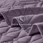 akkialla Twin Quilt Set, Grayish Purple Lightweight Microfiber Bedspread Coverlet, Boho Geometric Pattern, Soft All-Season Bedding, 2-Piece (1 Quilt, 1 Pillow Sham) | Breathable fabric, Modern style