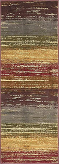 Unique Loom Barista Collection Area Rug - Mundo Nova (2' 2" x 6' 1" Runner, Beige/ Blue)