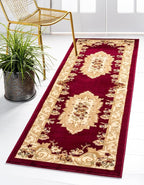 Rugs.com Chateau Collection Rug - 12 Ft Runner Red Medium Pile Rug