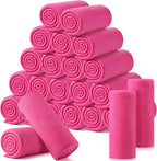Shimeyao 24 Packs Fleece Throw Blanket Soft Warm Lightweight Fleece Blanket Cozy Throw Bulk for Bed Couch Sofa Home Office Wedding Gifts Suitable for Seasons, 50 x 60 Inches(Azalea Pink)