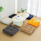 Washable Floor Pillow Cushion for Adults, Meditation Cushion Pillow, Large Square Floor Sitting, Removable Tufted Corduroy Cover, for Tatami Living Room or Yoga, 22x22 Inch, 2Pack, Machine Washable