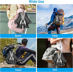 2 Pack Shoe Holster for Backpack with Clip Hanger, Shoe Holder for Sneakers, Cleats, for Travel, Outdoors, Sports (Large, Black)