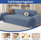 Couch Cover for Dogs, 78"x134", Sofa Covers for 3 Cushion Couch, Washable Couch Covers for Sectional Sofa, Pet Sofa Slipcovers for Living Room, Couch Cover Blanket, Blue
