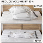 SUOCO 20 Combo Vacuum Storage Bags with Electric Pump, (4 Jumbo/4 Large/6 Medium/6 Small) Travel Clothes Space Saver Bags, Vacuum Seal Bags for Luggage Clothing Pillows Comforters Blankets
