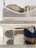 StorageWorks Hanging Closet Organizer, 3-Shelf Hanging Closet Shelves with Top Shelf, 15 ¾"W x 12" D x 31" H, Extra-Large Space, Ivory White