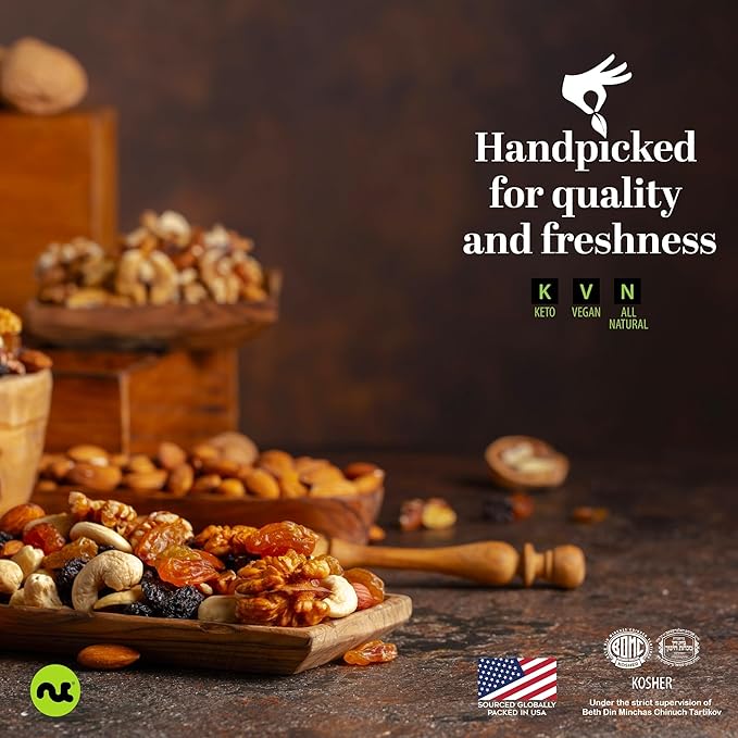 NUT CRAVINGS - Dried Jumbo Medjool Dates, No Sugar Added, Unsulphured (48oz, 3 LB) Ramadan & Iftar Favorite - Sweet Healthy Snack, Vegan, Kosher, Resealable Bag