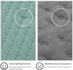 Oversized King Quilt Set 112"x106" – Soft Washed 3-Layer Lightweight California King Bedspread, Minimalist Nordic Design, All-Season Spring & Summer Quilt Set (1 Quilt + 2 Pillow Shams), Green