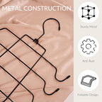 ZEDODIER 6 Pack Tank Top Hanger Space Saving, Bra Hangers for Closet Organizer, Hanging Bra Organizer Tank Tops Holder with 48 Hooks, Metal Closet Organizers and Storage Small Space Solutions, Black