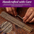 Lavender Incense Sticks Natural - 16 Sticks Handcrafted Lavender Sticks for Relaxation, Meditation, Yoga, Spiritual Purification & Home Ambiance | inciensos aromaticos para la casa