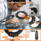 10X Magnifying Glass with Light and Stand, 84 LEDs 2 in 1 Magnifier Lamp with Clamp and 5 Color Stepless Dimmable Modes for Hands Free Reading Sewing Crafts Repair and Close Work