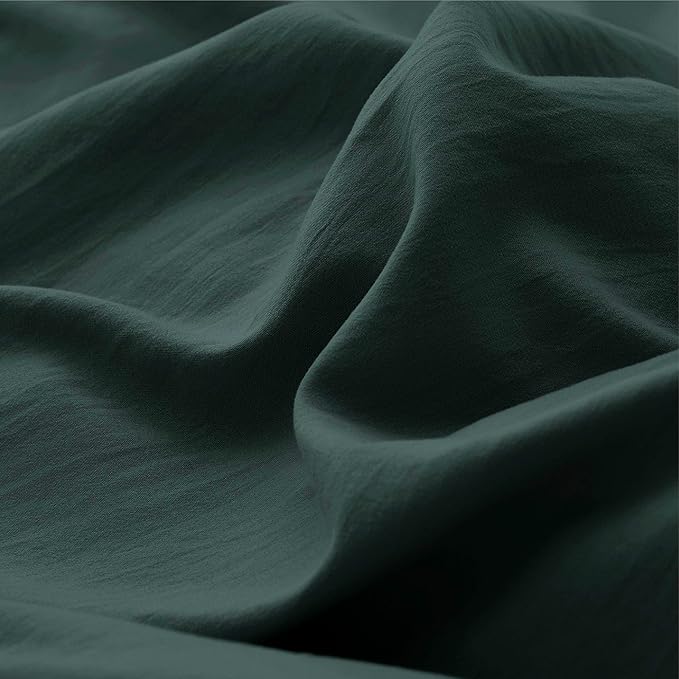 Bedsure Forest Green Oversized King Duvet Cover - 3 Pieces Prewashed Cotton-Like Polyester Extra Soft Bedding Set, Includes 1 Duvet Cover 120''x98'' with Zipper Closure & 2 Pillow Shams, No Comforter