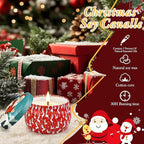 Christmas Candle Gift Set for Women, 4 Pack Long Lasting Soy Wax Candles with Lavender, Cookie, Fir & Cinnamon Apple Scents, Aromatherapy Candles for Home, Perfect Holiday Gifts