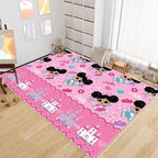 Afro Girl Rug - Cute American Black Girls Area Rug Decor for Bedroom & Living Room, 4x5 Feet