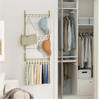 HapiRm Over Door Hat Rack - 3 Tier Wall Mounted Hat Organizer with 16 Hooks and 10 Movable Clips, Baseball Cap Organizer Storage Holds up to 26 Caps for Door, Bedroom, Closet USPTO Patent Pending