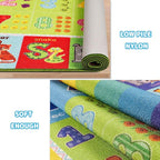 ABC Kids Rug, Kids Carpet for Playroom, Classroom Carpet with Anti-Slip Back, Educational Preschool Rugs with ABC, Numbers, Animals Colors, Shapes, Extra Large Thick (9'8" x 6'5", Style 6)