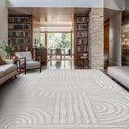 Modern Indoor Rug Orbit 6x9 Area Rugs for Living Room Luxury Kitchen Bedroom Durable Soft Geometric Durable Low and High Pile Stain Resistant Non Shedding Area Carpet 6x9