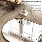 HARRITPURE 76"x46"Full Length Mirror - Arch Floor Mirrors with Aluminum Alloy Frame Free-Standing Wall Mounted or Leaning Large Bedroom Dressing Mirror,Black