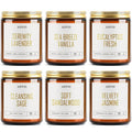 AOOVOO Candles Set - 6PC Scented Candles, Soy Candle, Aromatherapy Candle, Soy Wax Candle, Candle for Home Scented, Lavender/Vanilla/Eucalyptus/Sage/Jasmine/Sandalwood