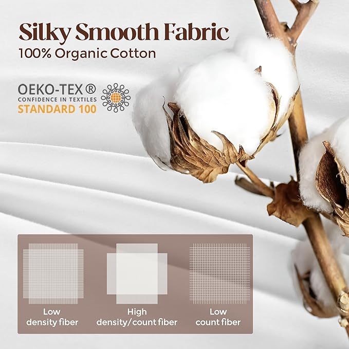 Bafode Goose Down Feather Pillows, Soft Bed Pillows Standard Size Set of 2, 100% Soft Cotton Shell, Hotel Pillows for Back, Stomach or Side Sleepers