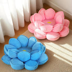 Lotus Flower Floor Pillows, Large Cushion Inspired by Lotus Flower Design, Decorative Seating for Living Room, Bedroom, and Lounge, Soft Washable Floor Cushion for Relaxation, and Family Activities