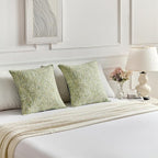 FUTEI Light Green Decorative Throw Pillow Covers 12x20 Inch Set of 2,Soft Chenille Tweed Textured Lumbar Pillow Case,Modern Home Decor for Couch Bed Living Room