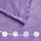 Tinideya 6 Pcs Flannel Fleece Throw Blanket Bulk 50 x 60 Inch Soft Fleece Blanket Warm Throw Blankets Coral Blankets for Couch Sofa Home Wedding Gifts Season (Purple)