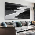 Black And White Wall Art Decor Canvas Art Wall Decor Minimalist Grey Abstract Wall Art Canvas Artwork Paintings Abstract Wall Decor Modern Bedroom Art Office 20"X 40"