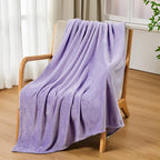 Tinideya 12 Pcs Flannel Fleece Throw Blanket Bulk 50 x 60 Inch Soft Fleece Blanket Warm Throw Blankets Coral Blankets for Couch Sofa Home Wedding Gifts Season (Lilac Color)