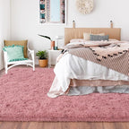 Rugs for Living Room 5x7, Soft Shaggy Modern Shag Area Rug for Bedroom, Upgrade Non-Slip Plush Fluffy Carpet for Kids Boys Girls Room Home Decor Aesthetic, Blush