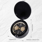 Vintage Jewel Box Table Clock, Vintage Decorative Desk and Shelf Clock, Mantel Clock Farmhouse Clocks, Home Décor for Living Room, Bedroom, Bedside, Desk, Gift Clocks (Black)
