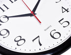 Bernhard Products Black Wall Clocks, 2 Pack Silent Non Ticking 10 Inch Quality Quartz Battery Operated Round Easy to Read Home/Office/School Clock