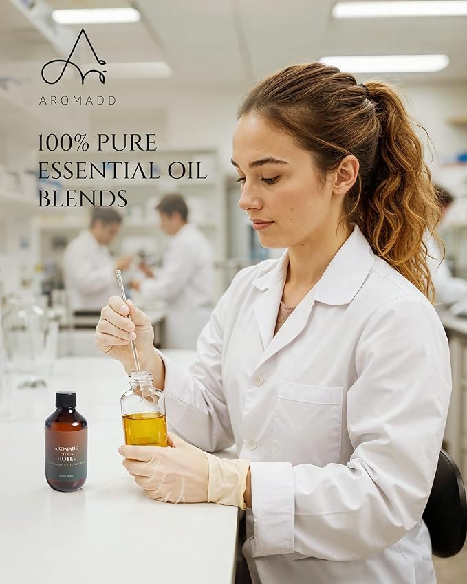 Citrus Hotel Diffuser Oil Inspired by Luxury Hotel Scent, Essential Oils for Waterless Diffuser, Luxury Lemon & Bergamot, Long-Lasting & Natural Home Fragrance - 6.76 fl oz (200 mL)