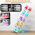 12 Pack Upgrade Harder Shoe Organizer, Shoe Storage with Magnetic Front Door, Clear Shoe Boxes Foldable Space-Saving Shoe Rack for Sneaker Boot Container, White
