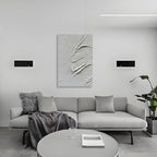Art Hand-Painted Thick Texture White Minimalist Oil Painting 45x30 inch Home Wall Decorative Art