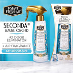 'Seconda' Toilet Spray - Bathroom Air Freshener & Toilet Bowl Odor Eliminator - For Home, Business, School - Bathroom Deodorizer Portable for Travel - Orchid Fragrance - 10.1 fl oz.