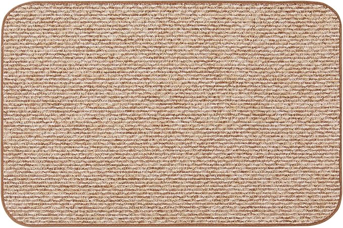 House, Home and More Skid-Resistant Carpet Indoor Area Rug Floor Mat - Praline Brown - 3 Ft X 5 Ft - Non Slip Rubber Backing, Stain Resistant, Dog Friendly, Living Room Bedroom Kitchen Entryway
