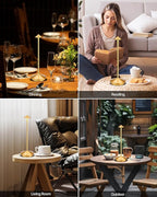 Portable Led Cordless Lamp Table Light 2 Pack, Rechargeable 6000mAh Battery Outdoor Table Lamp for Dinning Restaurant Patio Bedroom Camping, IP54 Waterproof, Dimmable
