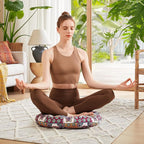 Codi Round Meditation Floor Cushions, Large Pillow Sitting for Adults and Kids, Boho Seats for Reading Yoga Living Room Tatami, Memory Foam Added, 22x22 Inch, Paisley Boho