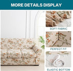 KRFOONN 2 Piece Chair Covers Printed Sofa Covers Couch Covers Washable Armchair Sofa Couch Slipcover Furniture Protector with Elastic Bottom for Living Room (Armchair, 57), Small