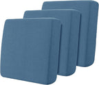 Hokway Stretch Couch Cushion Slipcovers Reversible Cushion Replacement Slipcovers Sofa Cushion Covers(Denim Blue, 3)