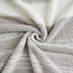 WRENGONGE Taupe Throw Blanket, 50x70 Soft Cozy Striped Throw Blankets for Couch, Sofa, Bed, Travel, Lightweight Fluffy Warm Plush Decorative Blankets for Women, Men Gift